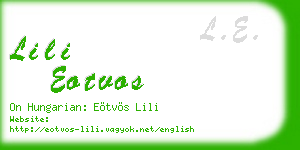 lili eotvos business card