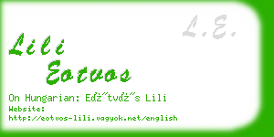 lili eotvos business card